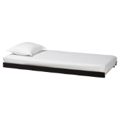 Baxton Studio Lucera Trundle - Underbed Low-Profile Rolling Base for Daybeds and Guest Rooms, Twin, Black Baxton Studio restaurant furniture, hotel furniture, commercial furniture, wholesale bedroom furniture, wholesale twin, classic twin